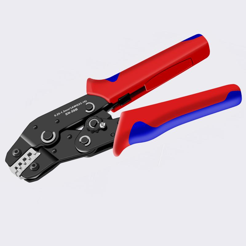 1pc Labor-Saving Crimping Tool, SN-58B Pliers for Spade Insulated Terminals, Ratchet Mechanism for Precise Crimping