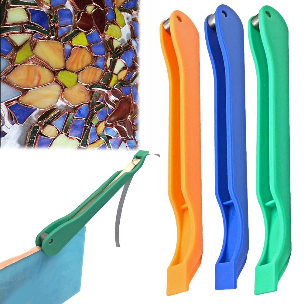 7/32" 3/16" Copper Foil Hand Foiler For Stained Glass Hand Foiler Tool Tained Glass Hand Foiler Copper Foil Wrapping 1/2pcs