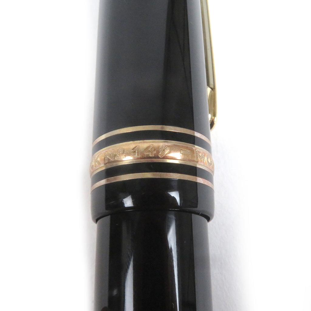 Excellent MONTBLANC Fountain Pen Meisterstck 149 Cap Type Black Gold 18K Mens Used