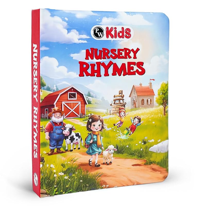 Nursery Rhymes Board Book For Kids Colorful Illustrated Rhymes For Toddlers & Preschoolers, Fun ReadAloud Book, Early Learning, First Words, Songs