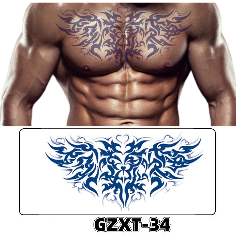 Waterproof Herbal Semi-Permanent Flower & Wings Sleeve Tattoo Sticker
