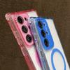 For Samsung Galaxy S25 Ultra Magnetic Case Clear Colorful Frame TPU + PC Phone Back Cover with Lens Film