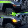 Amber LED Front fender Side Marker Light Compatible with 2018-2025 Wrangler JL 2020-2025 Gladiator JT Turn Signal lamp 2PCS Smoke Lens