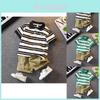 Trendy Boys Summer Outfit 2024 Stylish Two Piece Set Short Sleeve For Ages 3 To 8