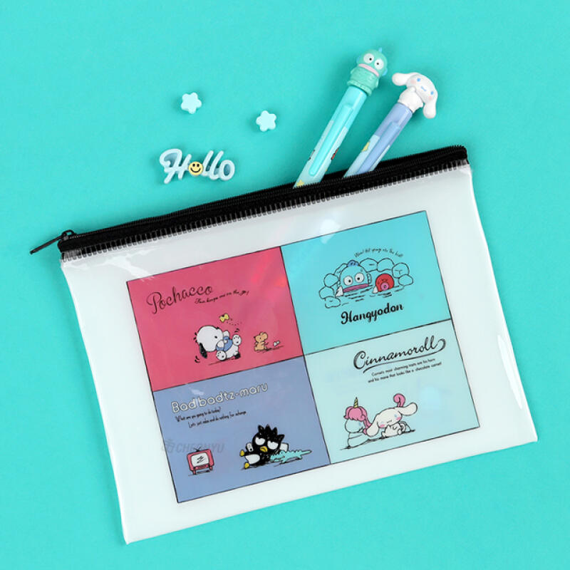 [Sanrio] Sanrio Characters Colorful Flat Zipper Pouch