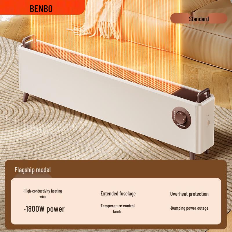 German Graphene Skirting Board Heater: Energy-Saving Electric Heater with Humidifier for Warm Air and Underfloor Heating