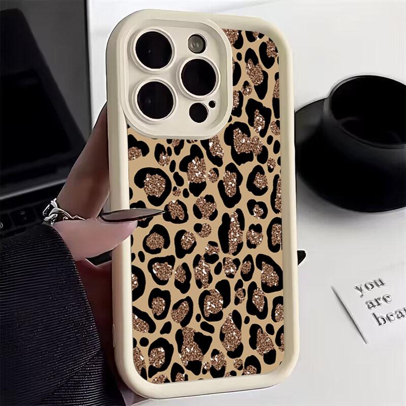 INS Leopard Print Phone Case for Samsung Galaxy S25 S24 S23 S22 S21 S20 Ultra Plus FE A15 A35 A54 A55 Soft TPU Cover
