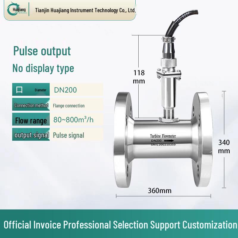 Turbine Flowmeter Accessories: LWGY Liquid & Diesel Smart Meter with Flange, Thread, or Clamp Options