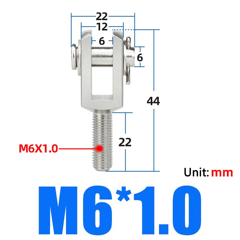 SDA Thin Cylinder Special Y-shaped External Thread Joint Y-shaped Fork Accessory M6-1.0