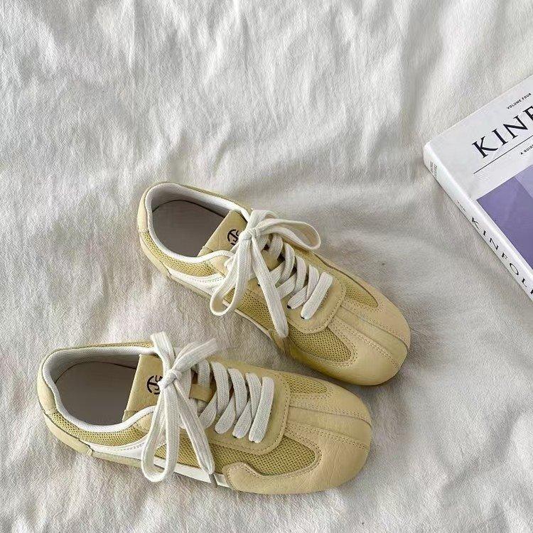 Fashion 2025 New Fashion Casual Women Flats Shoes Heels Leather Lace-up Comfort Round Toe Spring Party Summer Shoes Woman