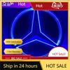C200 E200  For Mercedes Benz Car Front Grill Logo Light mirror face LED Badge Emblem For Mercedes Benz W166 GLS350 AMG/GLS63 X20