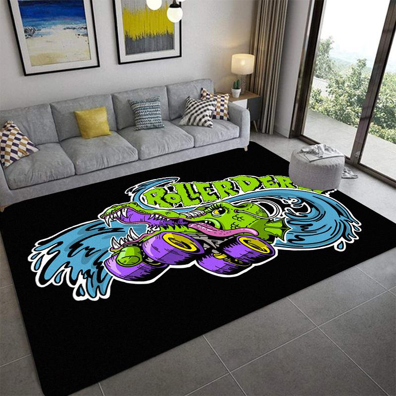 T-thrush Printed Carpet Fashion Yoga Mat Non-Slip Carpet Bedroom Decoration Outdoor Carpet Bedroom Birthday Gift