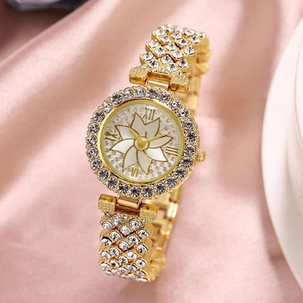 Popular Luxury Set, Bracelet Watch, Diamond-Encrusted Women'S Five-Piece Gift Box, Quartz Watch