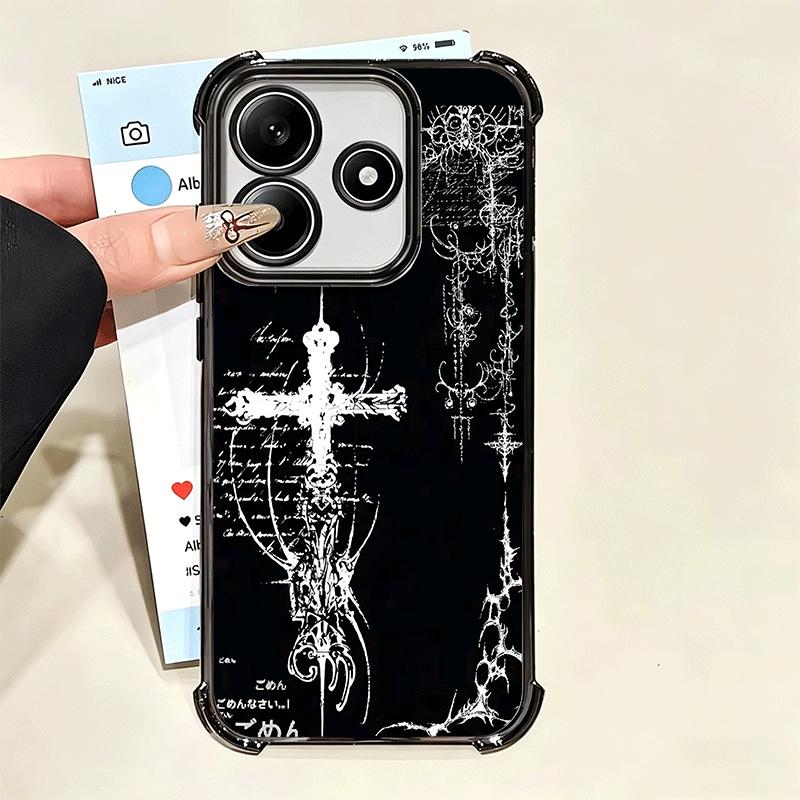 Gothic Cyber Sigil Cross Soft Phone Case For Xiaomi Poco X7 X8 Pro Max X6 X5 X3 F8 Ultra F7 M8 M7 M5S Redmi 15C 15A 15 14C 13C 1