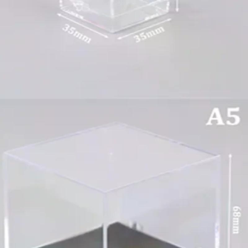 1 Adet Saklama Kutuları Kapakları Taş Ekran Para Temizle Konteyner Numune Mini Kare Küp Akrilik Durumda Kaba Mineral Standart