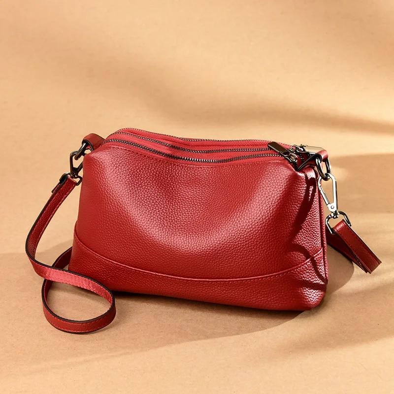 New Fashion Women Genuine Leather Handbags Women's Bags Designer Female Shoulder Bags Luxury Brand Cowhide Ladies Messenger Bag
