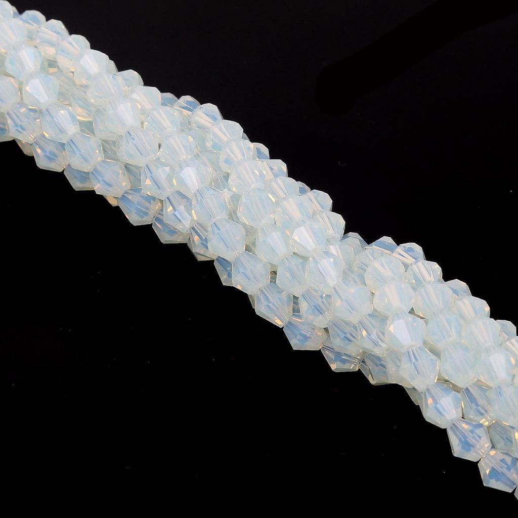 6mm DIY Colored Glass Crystal Pointed Beads for Jewelry and Phone Chain Accessories