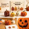 3D Beaded Skeleton DIY Kit 4 Piece Set Handmade Bead Craft Kit for Halloween Pumpkin Skeleton Decorations Home Party DIY Projects