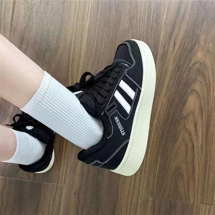 Hong Kong-stil herresko burgunder brødsko herre inn tide 2024 høst retro ny street style allsidige avslappede boardsko