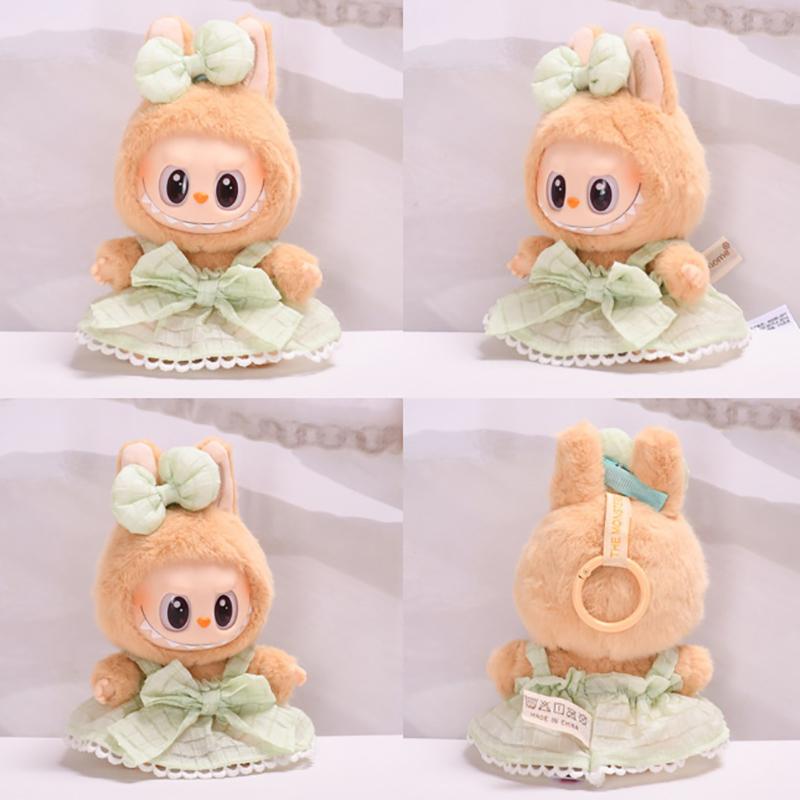 2dílná sada oblečení pro panenky Labubu, doplňky, stylová sada kawaii oblečení vhodná pro panenku Labubu o velikosti 15 cm a 17 cm