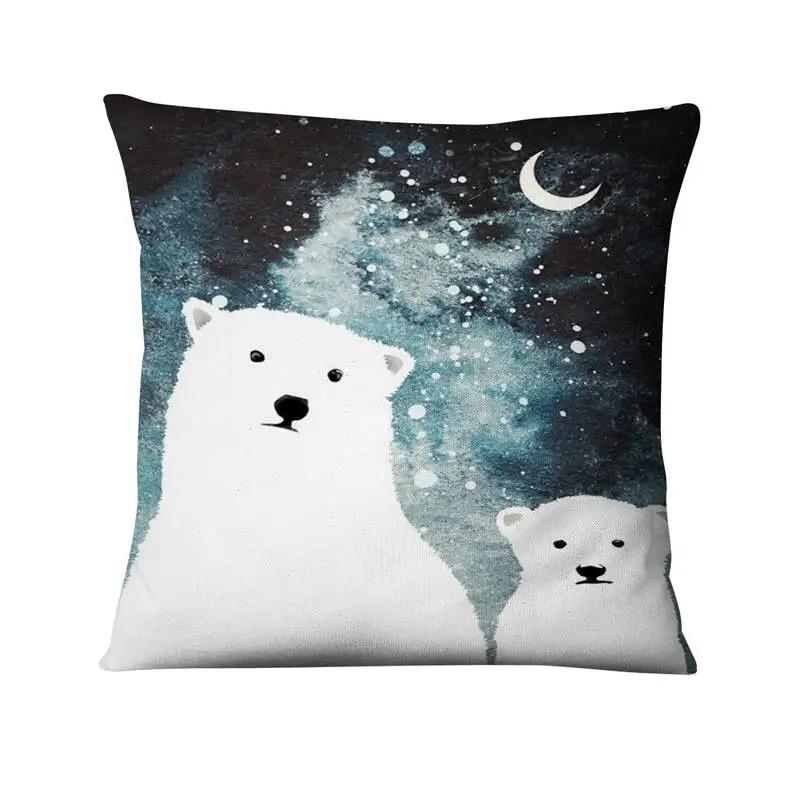 Forest Deer Decorative Pillowcase Living Room Office Home Pillowcase Car Ornaments