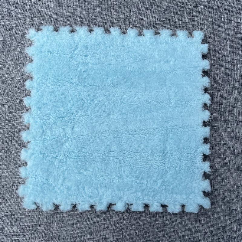 Bedside Plush Carpet Splicing Foam Floor Mat Cutting Winter Warm and Cold Resistant Velvet Texture Tatami Mat Bedroom Living Room Kitchen Home