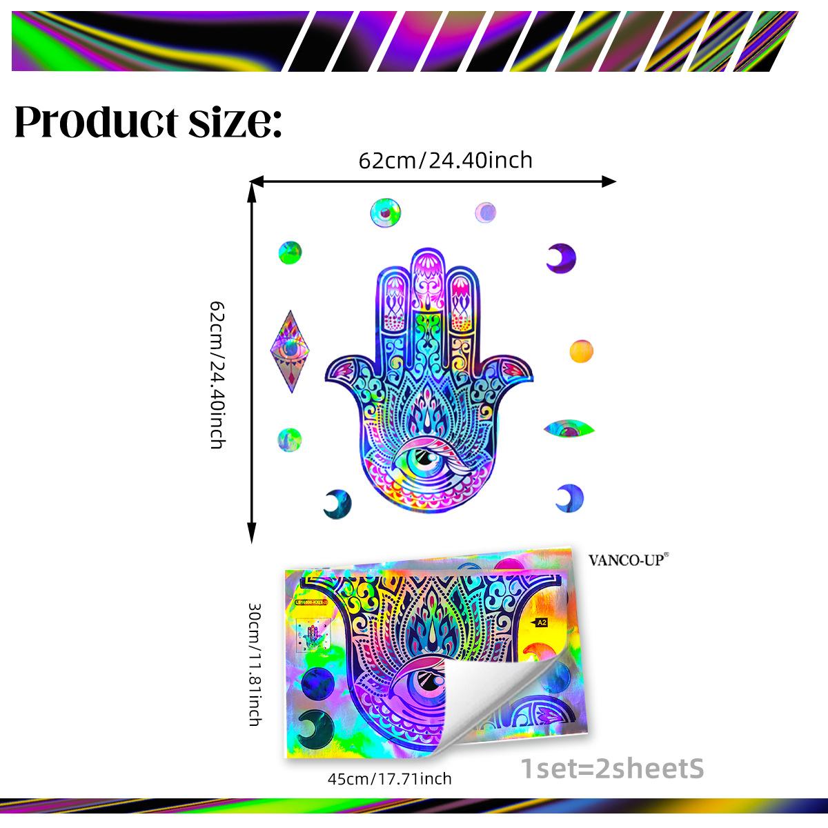 

Ls16500-Kx Laser Fatima Hand Gradual Change Colorful Wall Sticker Viewing Angle Different Colors