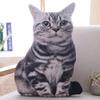 3D/35cmCat Figures Pillows Soft Simulation Cat Shape Cushion Sofa Decoration Throw Pillows Cartoon Plush Toys Friend Kids Gifts