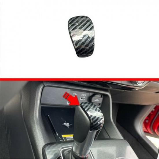 Carbon Fiber 1X Gear Shift Knob Decor Cover Trim For Honda Civic 2022 11th Gen