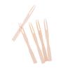 100Pcs Einweg Bambus Gabel Zwei-Zahn Obst Gabel Catering Haushalt Obst Gabel