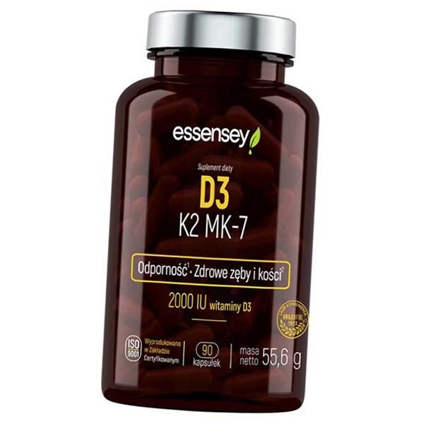 

Витамин Д3 и К2, Vitamin D3 K2 MK-7, Essensey 90капс (36673010) 90caps