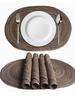 Oval Braided Placemats Oversized Washable Placemats for Kitchen Dining Table Christmas Halloween Woven Non-Slip Place Mats