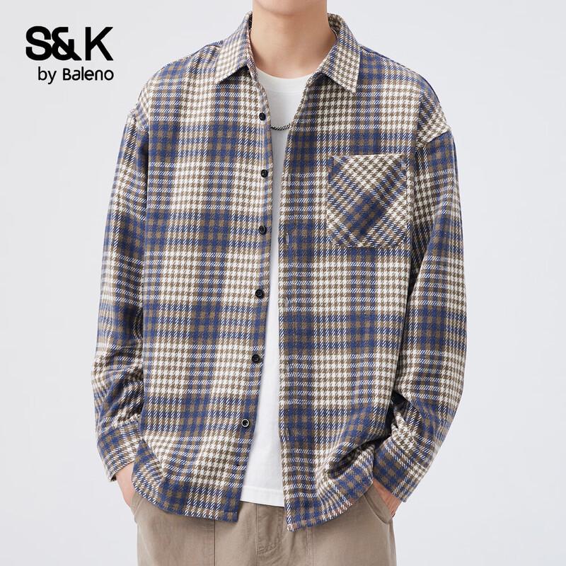 Baleno Men s S&K Series Brushed Plaid Casual Shirt XL