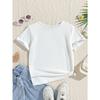 Colorful Rainbow Happy Birthday Girl Print White T-Shirt Soft Round Neck Short Sleeve Tops Casual Birthday Party Tee