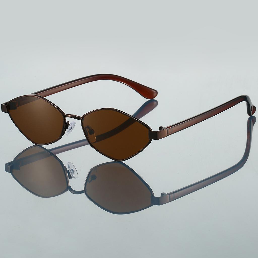 Vintage Polygon Sunglasses Men New Fashion Ocean Lenses Gradient Shades Trendy Retro Brand Design Travelling Sun Glasses