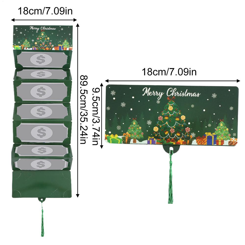 Christmas Envelope Folding Santa Claus Christmas Money Card Holder Envelope Red Lucky Folding Banknote Card Navidad Gift Cards