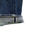 Denime Back rivet red selvedge Straight denim pants Button fly jeans Men's Used