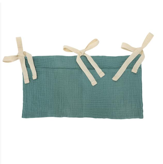 Baby Crib Organizer Cot Caddy Bed Storage Bag 2 Pockets Bedside Hanging Diaper Nursery Toys Bag Diapers Stroller Organize
