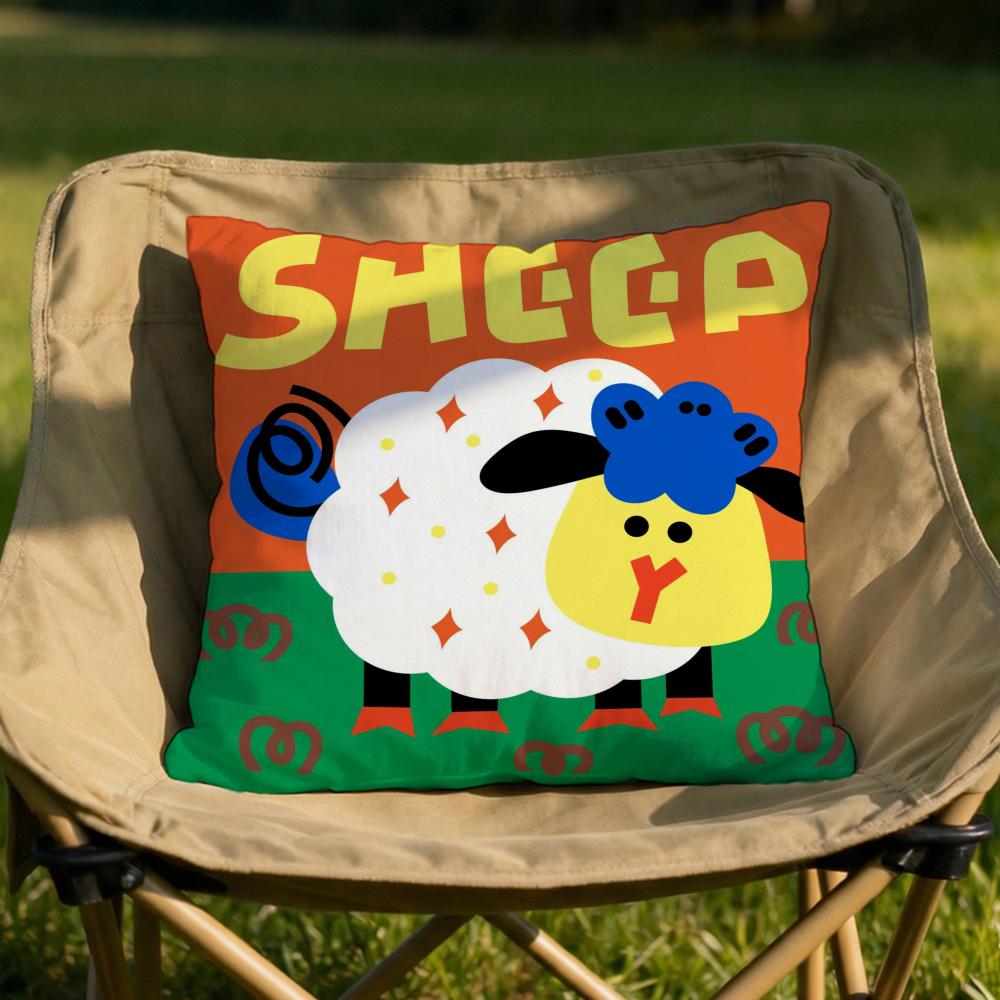 Chinese Zodiac Print Cushion Cover Soft Reversible Durable Pillow Cover MultiScene Use for Home Car Daily Comfort