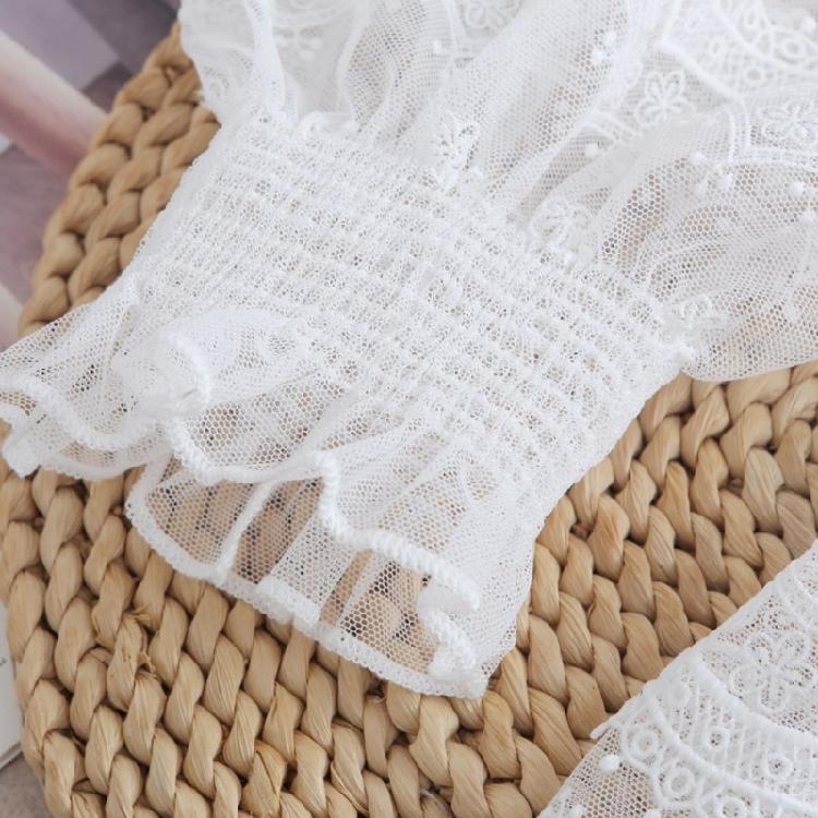 French Lace Arm Sleeves Wrist Cuffs Arm Covers Decorative Sleeves For Office Women Daily and Party Clothing Enhancer
