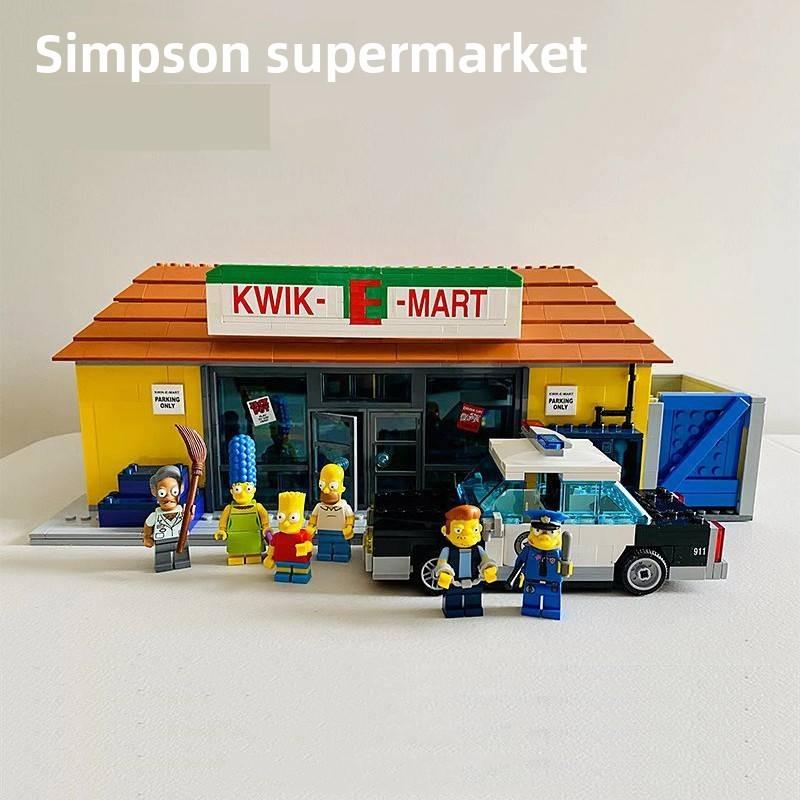 Simpsons The Supermarket Assembled Building Block Toys For Daily Chikdrens Gift