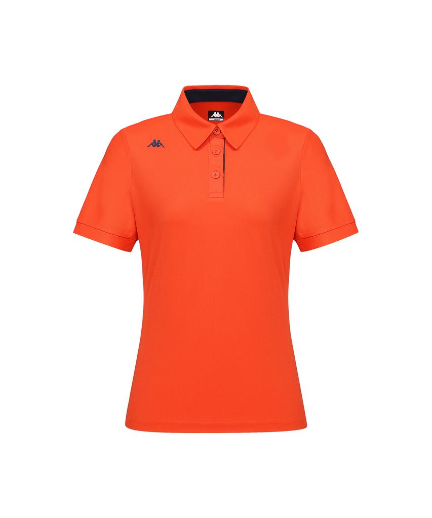KAPPA Golf Polo Pique Short Sleeve T-Shirt Women'S Orange
