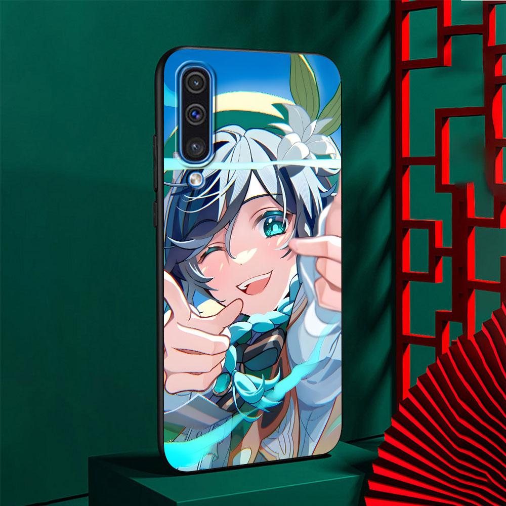 Barbatos Genshin Impact Case for Samsung Galaxy A10s A50 A50s A02s A03s A20 A30 A20e A70 A70s A20s A30s A10 Black Phone Cover
