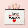 Best Mom French Printed Cosmetic Case Women Makeup Bags Travel Toiletry Organizer Female Wash Storage Pouch Mother's Day Gifts