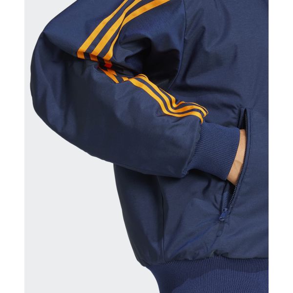adidas Originals 70s Striped Baseball Collar Zipper Closure Reversible Loose Fit Pilot Drop Shoulder Long Sleeve Jacket Women Jacket JN7657