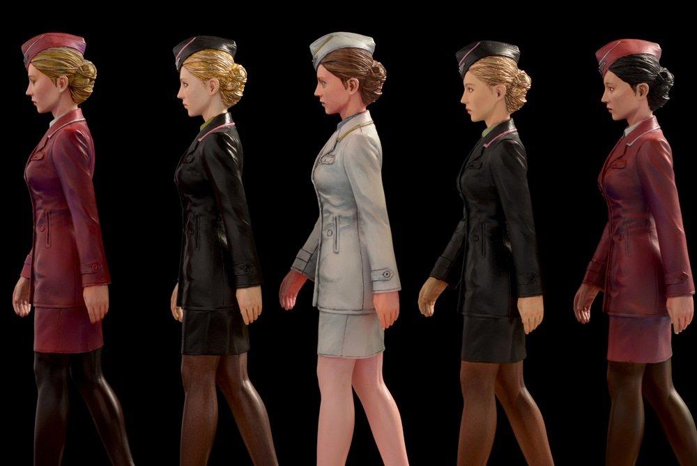 Brick Works Maschinen Krieger Strahl Army Female Officer Scale Resin Cast Assembly Kit 1/20