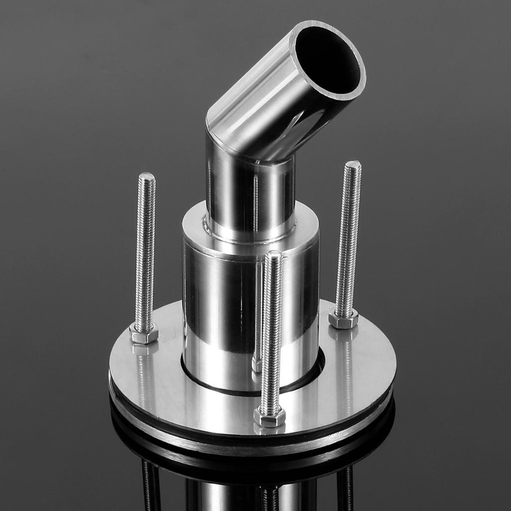 Stainless Steel 316 Straight Thru Hull Exhaust Skin, Fitting 24mm Tube Pipe Socket Hardware, for Diesel Parking Heaters