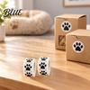 Cute Paw Print Roll 2 Rolls Colorful Dog Stickers Self-adhesive DIY Self Adhesive Labels Craft Labels Decorative Round Decals for Scrapbooking