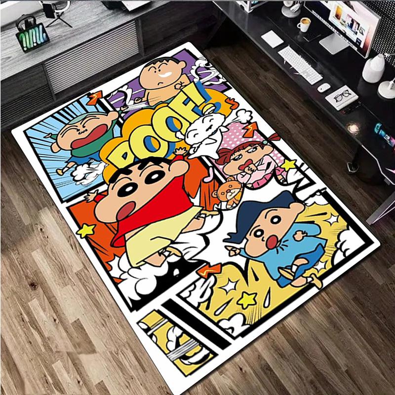 Crayon Shin-chan  Carpet Office Decorative Carpet For Living Room Bedroom Door Mat Floor Rug Computer Chair Area Rug