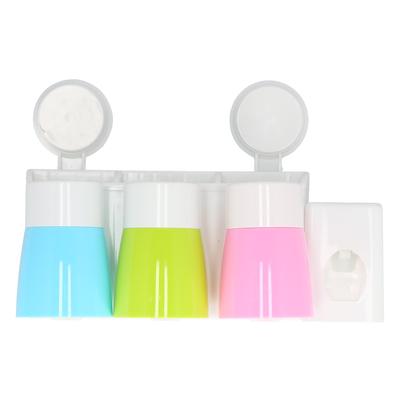Conjunto Porta-Escovas de Dentes Montado na Parede Familiar Multifuncional Organizador de Escovas de Dentes com Ventosa